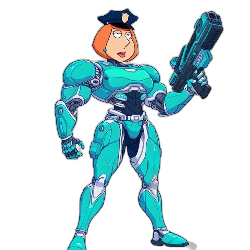 robot, weapon, staff, concept art transparent PNG cut-out