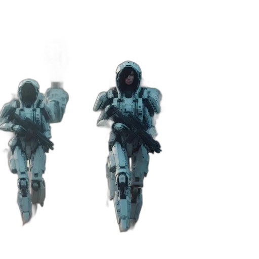 robot, weapon, concept art, 3d render transparent PNG cut-out