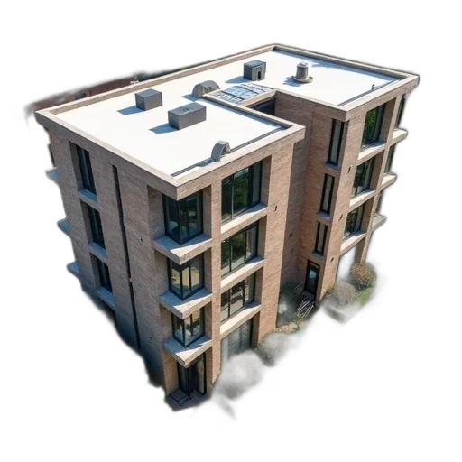 building, 3d render, photorealistic, concept art transparent PNG cut-out