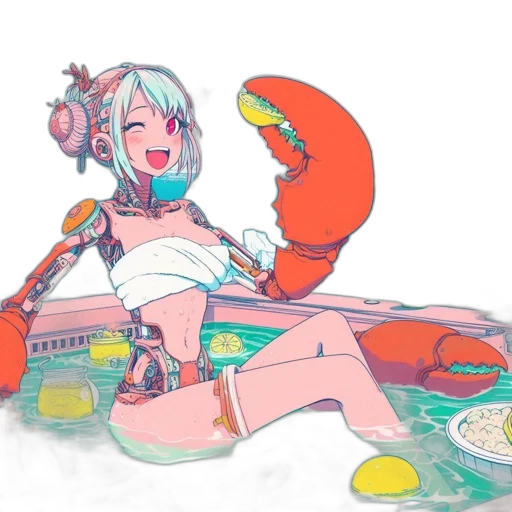 dragon, creature, food, robot transparent PNG cut-out