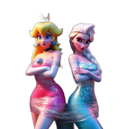 dress, concept art, 3d render, vaporwave transparent PNG cut-out