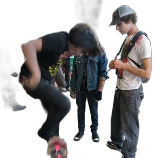 shoes, staff, weapon, jacket transparent PNG cut-out