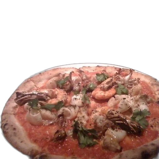 food, 3d render, pizza, shrimp transparent PNG cut-out