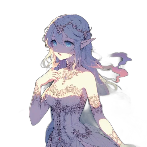dress, crown, staff, jewelry transparent PNG cut-out