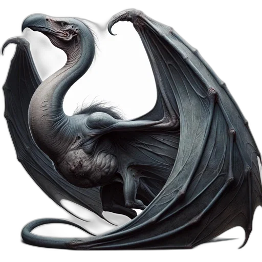 dragon, creature, animal, staff transparent PNG cut-out