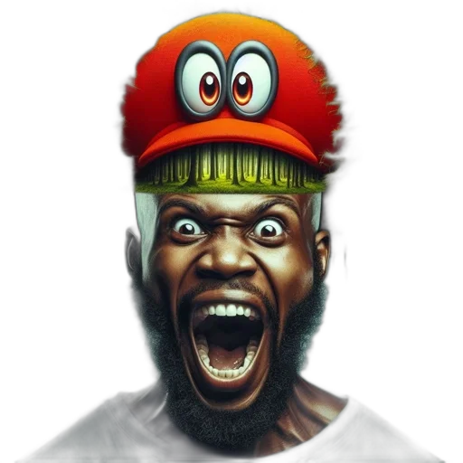 face, hat, creature, concept art transparent PNG cut-out