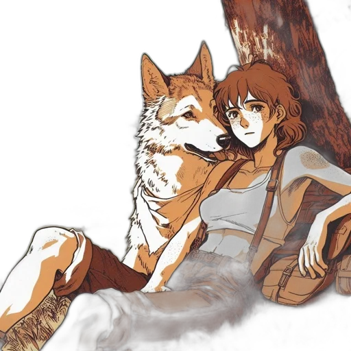 watercolor, fantasy art, concept art, anime transparent PNG cut-out