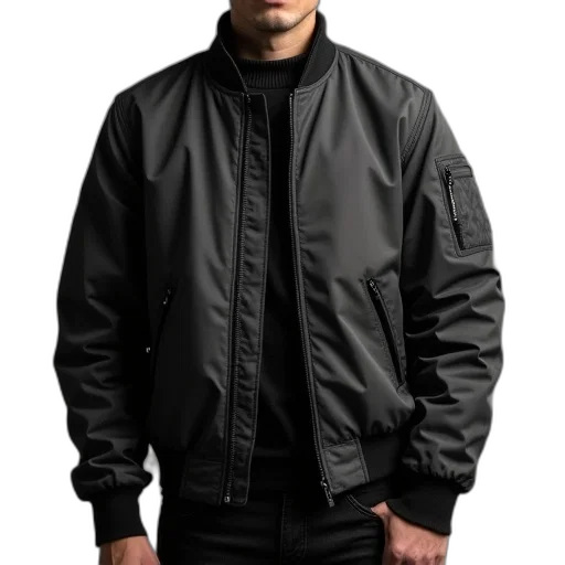 jacket, cyberpunk, men, bomber transparent PNG cut-out
