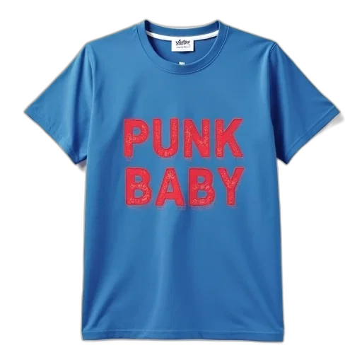blue, t-shirt, phrase, punk transparent PNG cut-out
