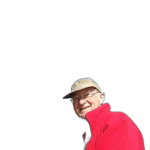 jacket, hat, staff, face transparent PNG cut-out
