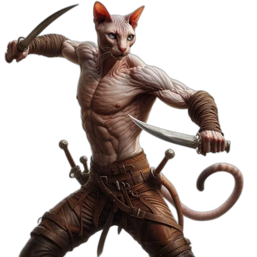 staff, animal, creature, fantasy art transparent PNG cut-out