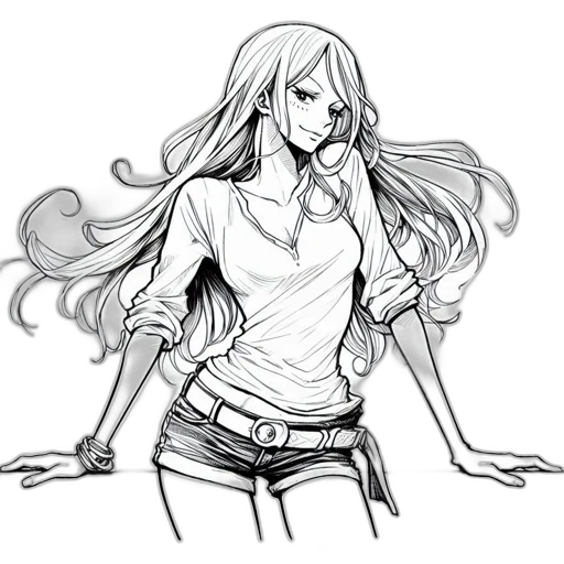 hair, staff, creature, concept art transparent PNG cut-out