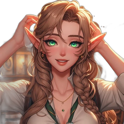 staff, face, fantasy art, anime transparent PNG cut-out