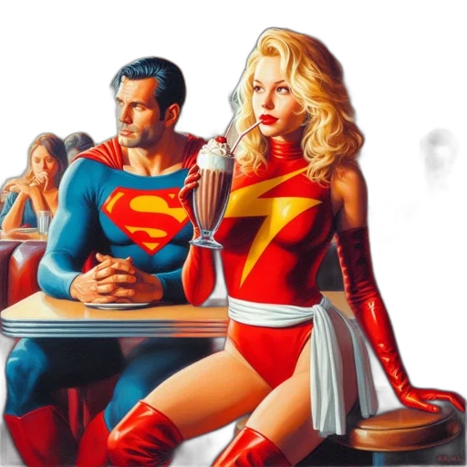 comic book art, concept art, photorealistic, oil painting transparent PNG cut-out