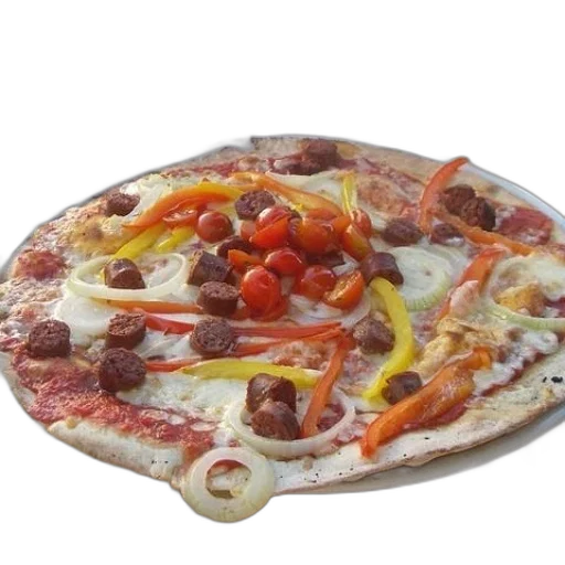 food, 3d render, photorealistic, pizza transparent PNG cut-out