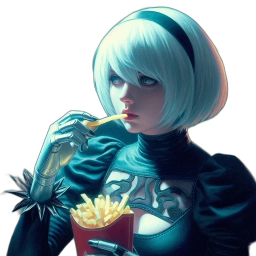 food, robot, face, concept art transparent PNG cut-out
