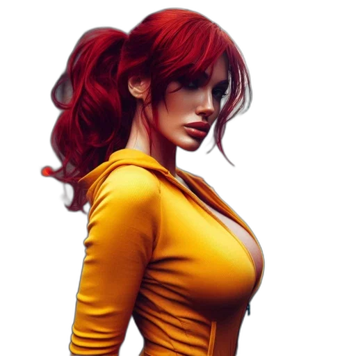 dress, jacket, face, fantasy art transparent PNG cut-out