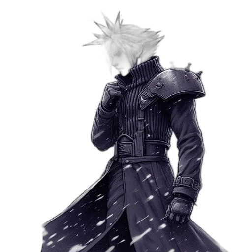 jacket, staff, mask, sword transparent PNG cut-out