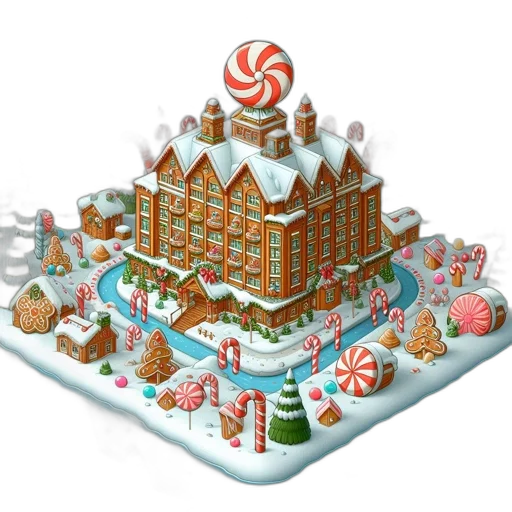 building, 3d render, concept art, snow transparent PNG cut-out