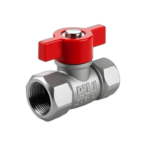 3d render, ball, valve, inch transparent PNG cut-out