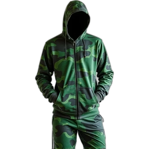 jacket, cyberpunk, green, camouflage transparent PNG cut-out