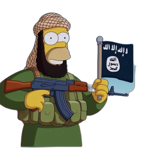 weapon, cartoon, simpsons, character transparent PNG cut-out