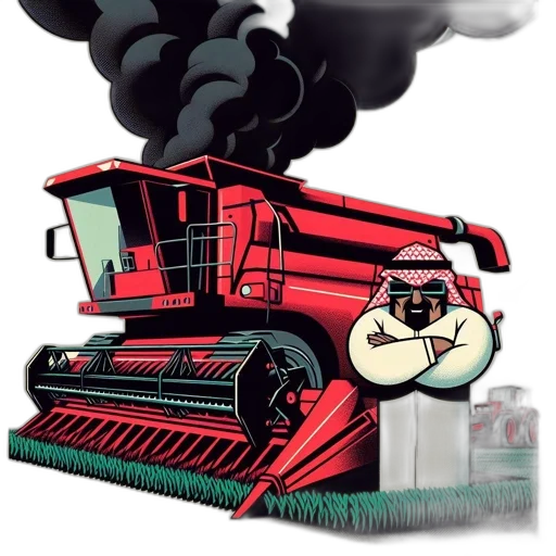 robot, concept art, agricultural, combine transparent PNG cut-out