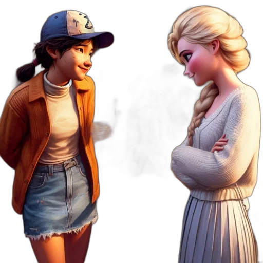 dress, hat, concept art, 3d render transparent PNG cut-out