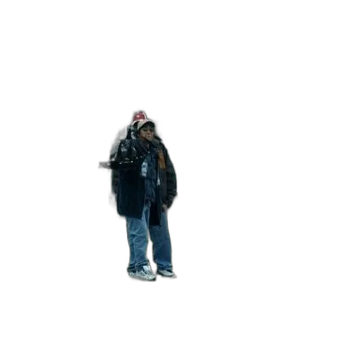 jacket, staff, hat, robot transparent PNG cut-out