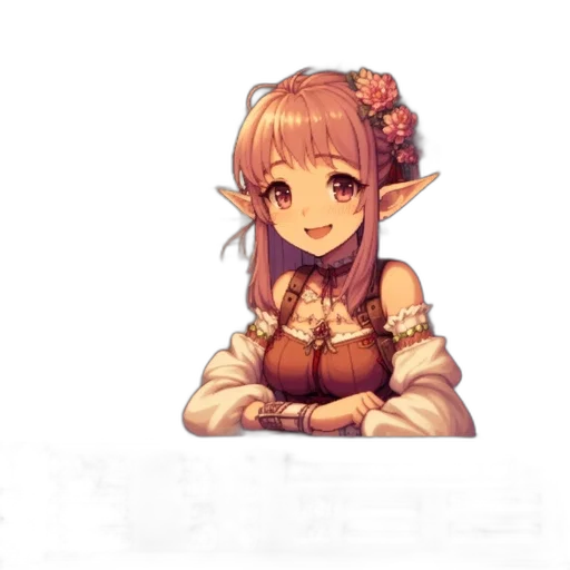 staff, flower, face, crown transparent PNG cut-out