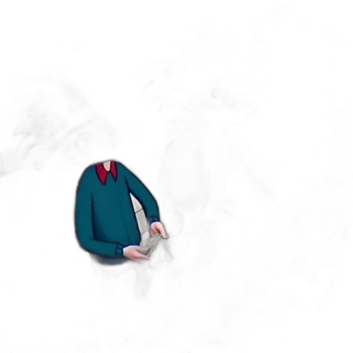 jacket, hat, umbrella, creature transparent PNG cut-out