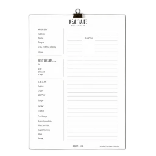 printable, meal, planner, recipe transparent PNG cut-out