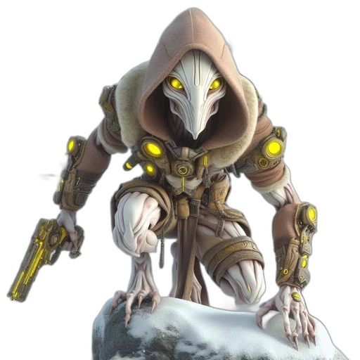 robot, weapon, creature, jacket transparent PNG cut-out