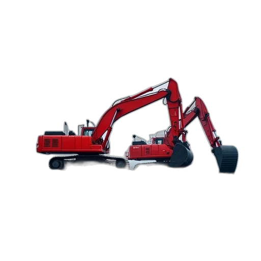robot, two, large, red transparent PNG cut-out