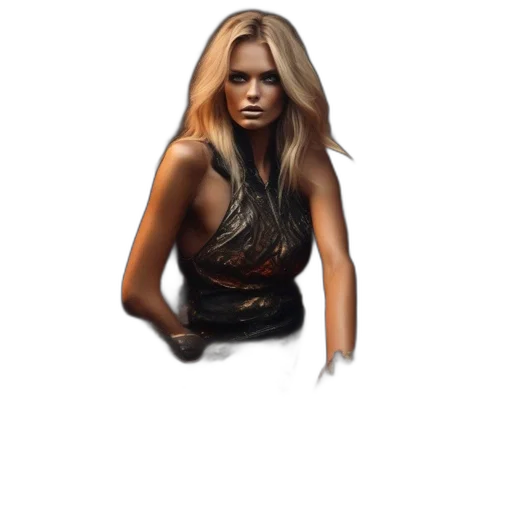 dress, hair, jewelry, face transparent PNG cut-out
