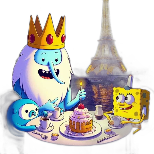 crown, food, concept art, 3d render transparent PNG cut-out