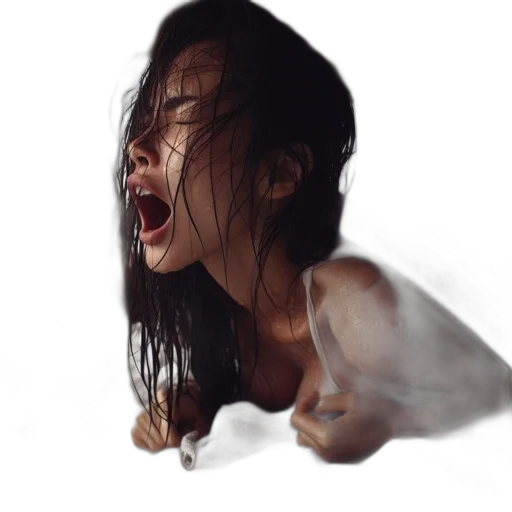 face, creature, mask, hair transparent PNG cut-out