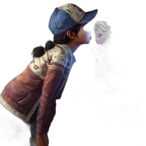 staff, weapon, jacket, hat transparent PNG cut-out