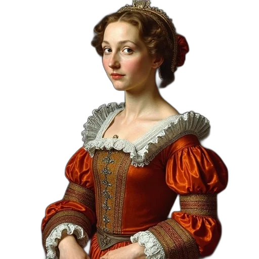 dress, jewelry, face, staff transparent PNG cut-out