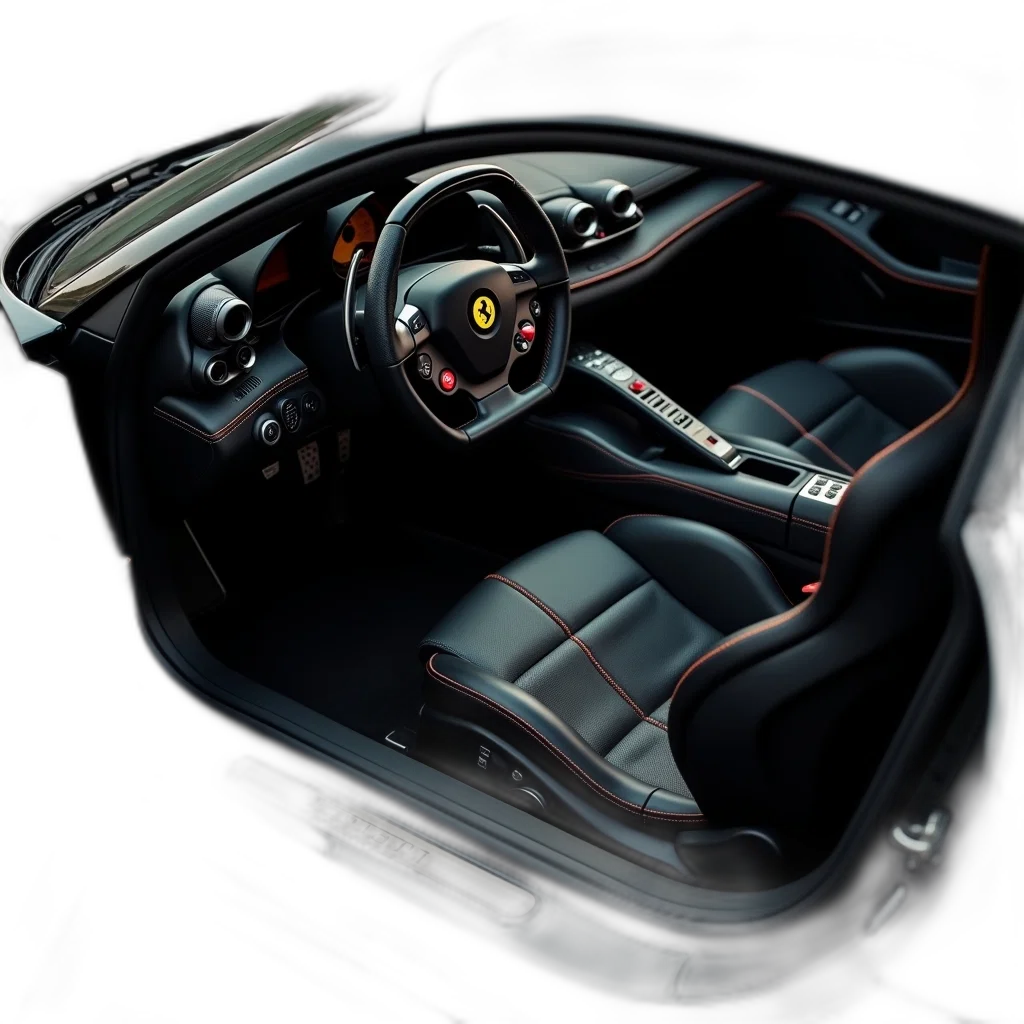car, photorealistic, interior, luxury transparent PNG cut-out