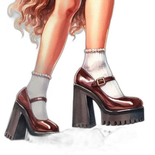 shoes, dress, concept art, photorealistic transparent PNG cut-out