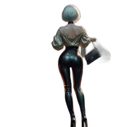 robot, jacket, dress, weapon transparent PNG cut-out