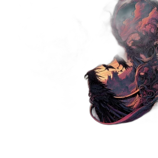 mask, dragon, face, hair transparent PNG cut-out
