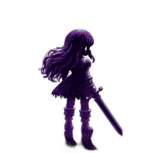 sword, weapon, staff, hair transparent PNG cut-out