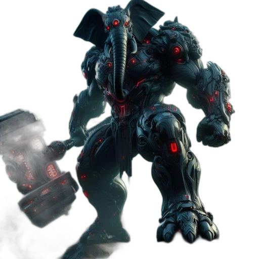 robot, creature, weapon, concept art transparent PNG cut-out