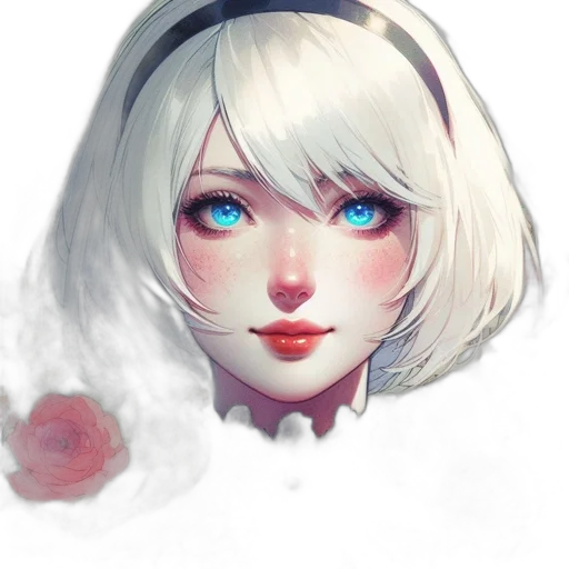 face, robot, mask, flower transparent PNG cut-out