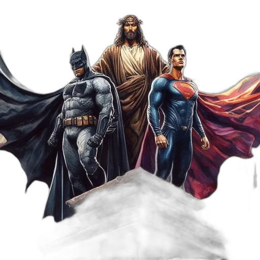 comic book art, concept art, fantasy art, batman transparent PNG cut-out