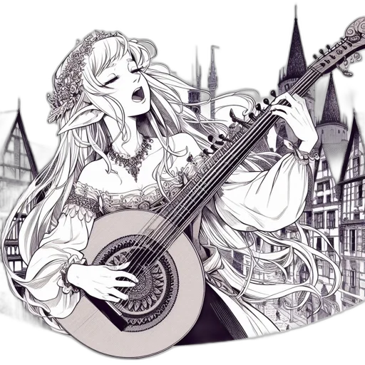 fantasy art, concept art, cartoon, anime transparent PNG cut-out