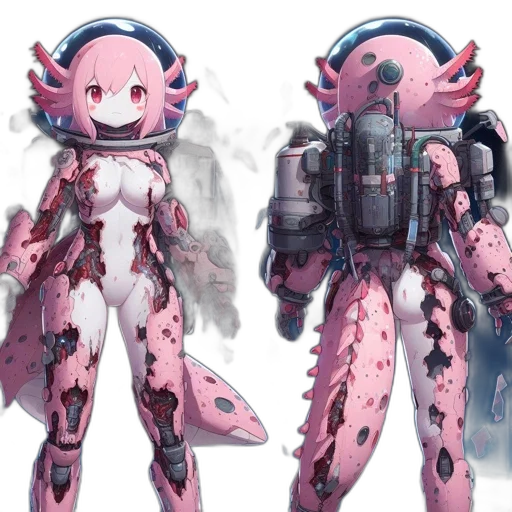 robot, creature, concept art, cyberpunk transparent PNG cut-out