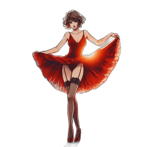 dress, concept art, anime, fantasy art transparent PNG cut-out